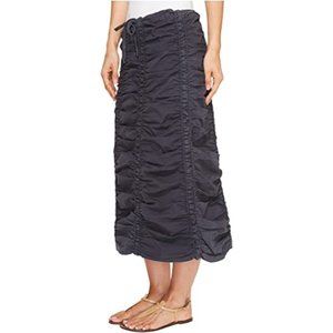 COPY - Stretch Poplin Double Shirred Panel Skirt,…